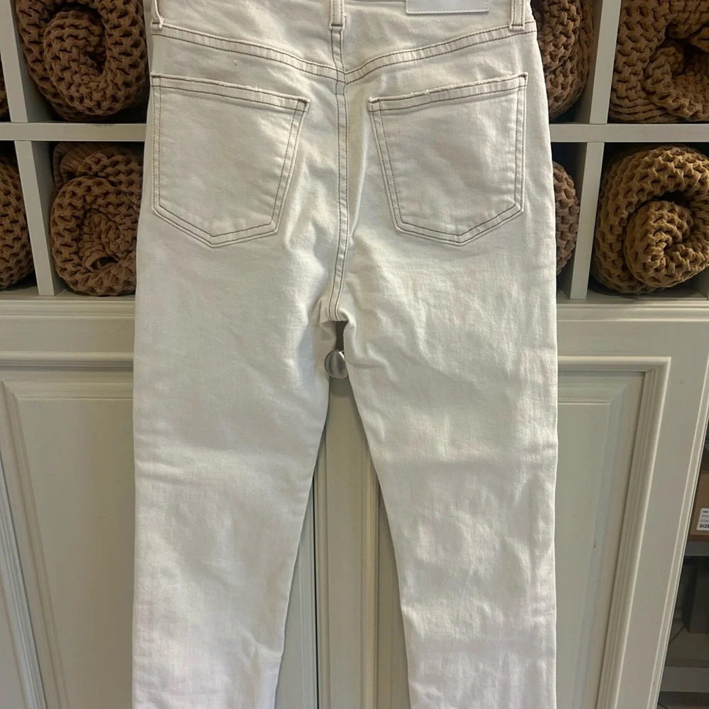 Jonathan Simkhai Cream Straight Leg Jeans - Picture 4 of 6